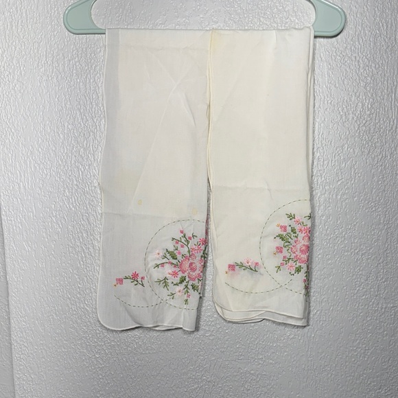 Floral Hand-Embroidered Table Runners - Picture 3 of 5